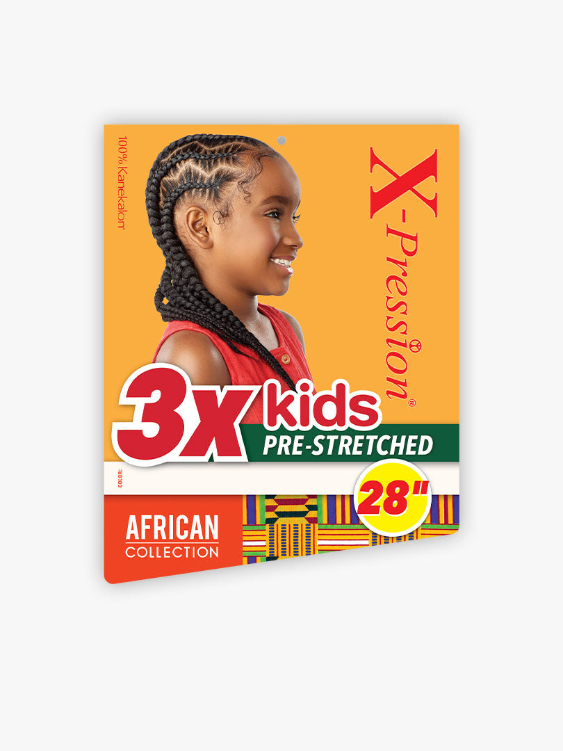 Sensationnel African Collection 3X X-Pression Kids Pre-Stretched Braid 28" Inch