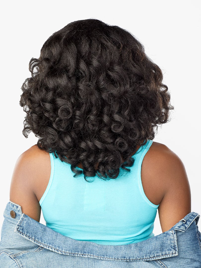 Sensationnel Textured Clip-Ins Weave Curls Kinks N Co Top Lady 10" (9Pcs)