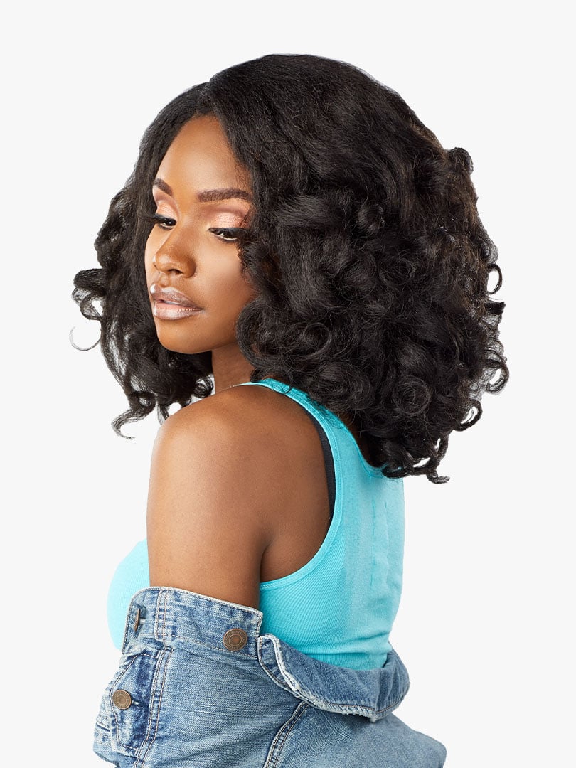 Sensationnel Textured Clip-Ins Weave Curls Kinks N Co Top Lady 10" (9Pcs)